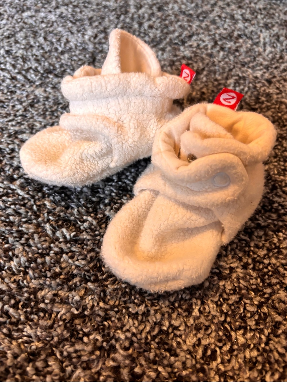 Zutano Cozy Baby Booties in Cream